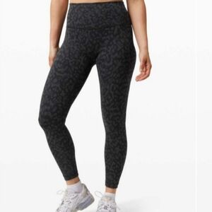 NWOT Lululemon Black Leopard Print Leggings